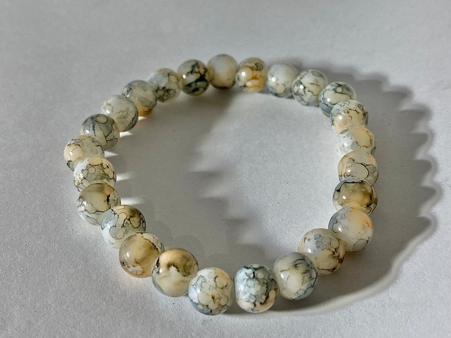 Moon stone bracelet ( Snow and blue colour)