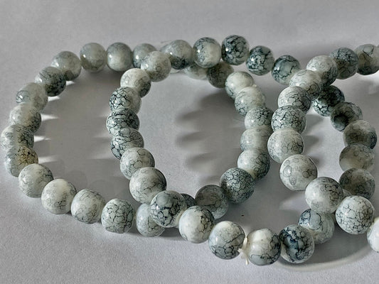 Moon Stone Bracelet ( Sky and White)