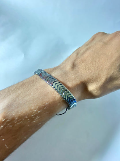 Sapphire hand made bracelet - Black